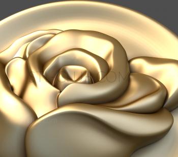 3D model Rose on a plate (STL)